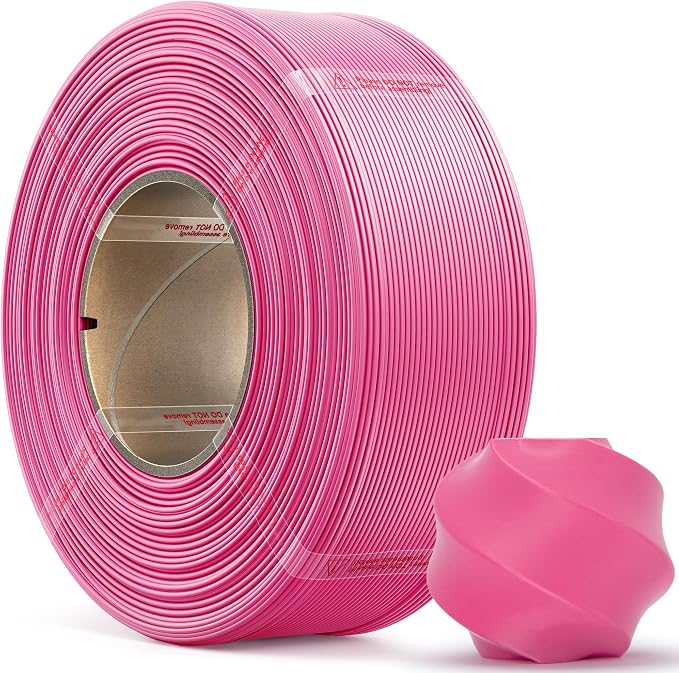 PLA Basic, Pre-Dried Refill Filament 1kg (2.2lbs) for Reusable Spools, 1.75mm Spool-Less 3D Printing Filament, Compatible with Bambu Lab 3D Printers – Hot Pink
