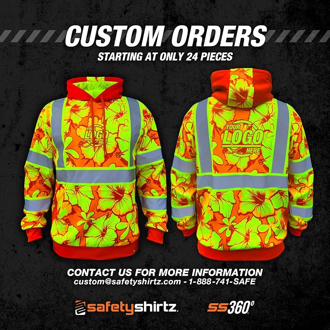 SafetyShirtz SS360 ANSI Class 3 Type R Graphic Hoodie