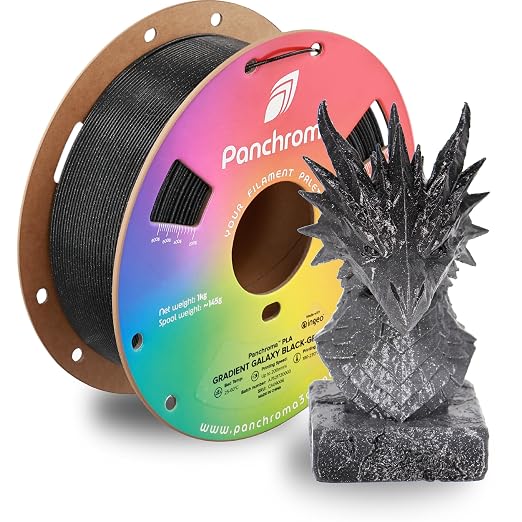 Polymaker Panchroma PLA Filament 1kg, Gradient 3D Printing Filament 1.75mm | Galaxy Black-Grey, Neatly Wound PLA for Easy Print & Smooth Feeding. Compatible with Bambu Lab & Most 3D Printers