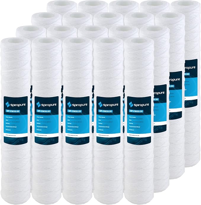 SpiroPure 20x2.5 20 Micron Sediment Water Filter Cartridge SWC-25-2020 (20)