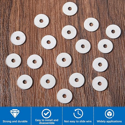 Hotop 200 Pieces Stainless Steel Fender Washers 18-8 Stainless Steel Flat Washer (3/16" X 3/4")