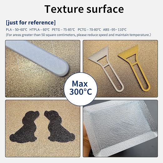 Round 309mm in Dia Flsn V400 Build Plate Double Sided Textured PEI Sheet Spring Steel Flexible Platform with Magnetic Base for Flsn V400 3D Printer Kit.