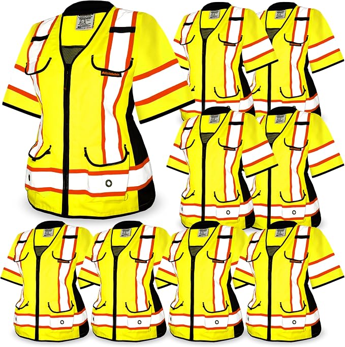 KwikSafety - Charlotte, NC - GODMOTHER (LOOSE FIT) Class 2 & Class 3 Safety Vest for Women [TABLET POCKET] ANSI OSHA