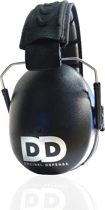 DECIBEL DEFENSE Professional Safety Ear Muffs 37dB NRR - The HIGHEST Rated & MOST COMFORTABLE Ear Protection for Shooting & Industrial Use - THE BEST HEARING PROTECTION...GUARANTEED (BLACK)