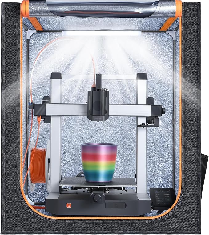 YOOPAI 3D Printer Enclosure with LED Light, Compatible with Anycubic Kobra 3 /Kobra 3 Combo/Kobra 3 V2 / Kobra 3 V2 Combo 3D Printers, Premium Dustproof Tent Constant Temperature Protective Cover