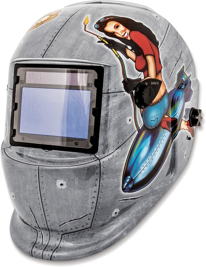 Titan Tools Shop Iron 41288 Solar Powered Auto Darkening Welding Helmet, One Size, Factory