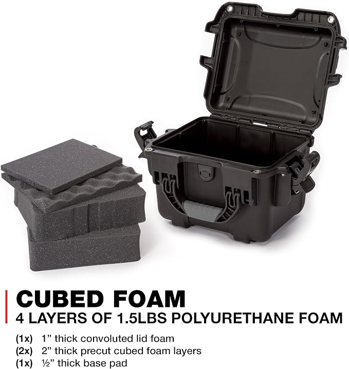 NANUK 908 Waterproof Hard Case with Foam Insert - Black