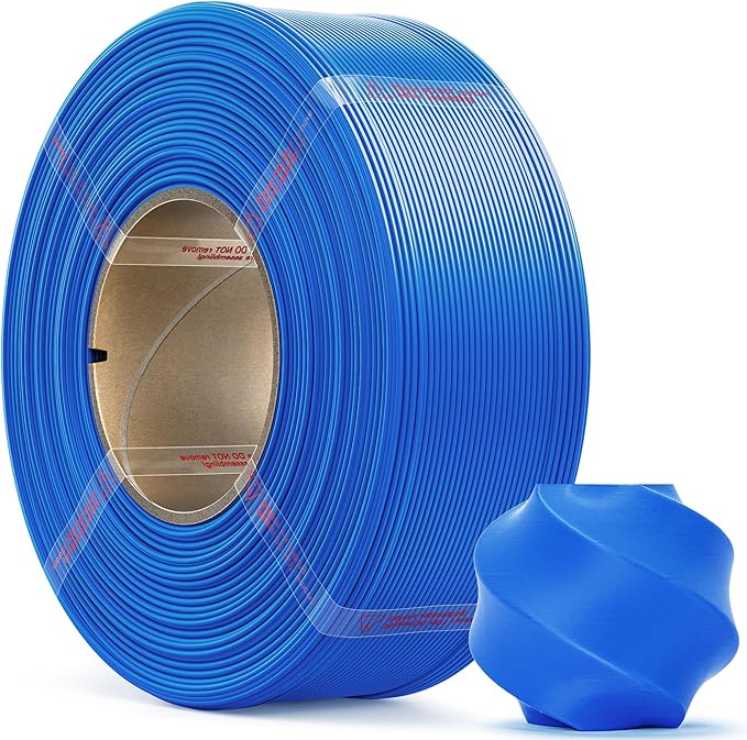 PLA Basic, Pre-Dried Refill Filament 1kg (2.2lbs) for Reusable Spools, 1.75mm Spool-Less 3D Printing Filament, Compatible with Bambu Lab 3D Printers – Cobalt Blue