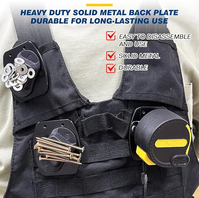 Magnetic Tool Holder for Belt, Strong Magnet Tool Clip for Men, for Dad, Heavy Duty Magnetic Belt Clip Holds Hammers, Screws, Nails, Screwdrivers, Wrenches, Cool Gadgets for Men