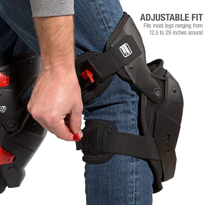Prolock Weight-Dispersing Foam Knee Pads with Thigh Stabilization, Ideal for Flooring/Roofing, Adjustable (1 pair)