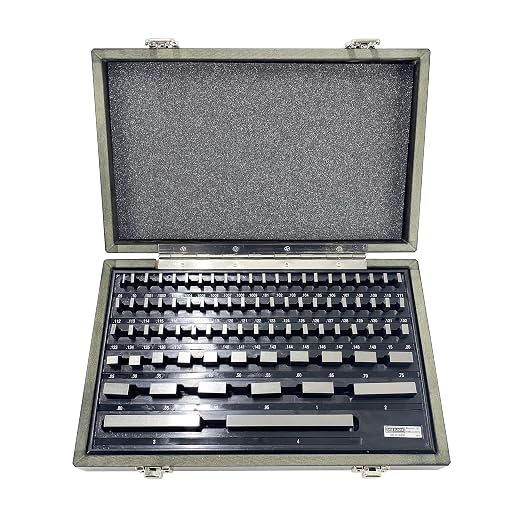 TEXALAN(R) Gauge Block Set Gage Blocks Grade Economy Rectangular for Precision Calibration (81 PCS)