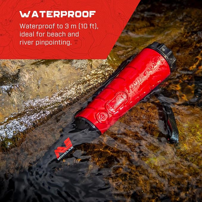 Minelab PRO-FIND 40 Waterproof Pinpointer Metal Detector for Experts with Tone ID & Adjustable Sensitivity (Built-in Flashlight, Holster & Lanyard Included)