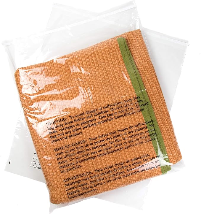 24x28 X-Large Clear Poly Bags Suffocation Warning - 200 Pack - Strong Seal