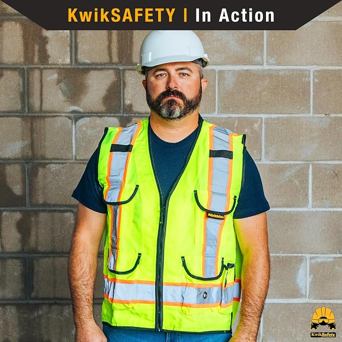 KwikSafety GODFATHER Safety Vest Class 2 & Class 3 ANSI OSHA Hi Vis Vest