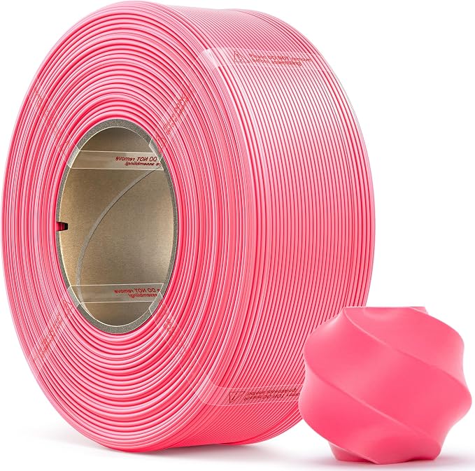 PLA Basic, Pre-Dried Refill Filament 1kg (2.2lbs) for Reusable Spools, 1.75mm Spool-Less 3D Printing Filament, Compatible with Bambu Lab 3D Printers – Pink