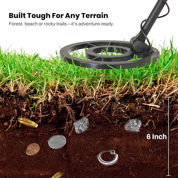 Bounty Hunter Tracker IV Metal Detector for Adults & Kids – Gold & Silver Finder with Waterproof 8" Coil, 3 Detection Modes, Easy to Use, Lightweight, Includes Digger & Pouch – Made in USA