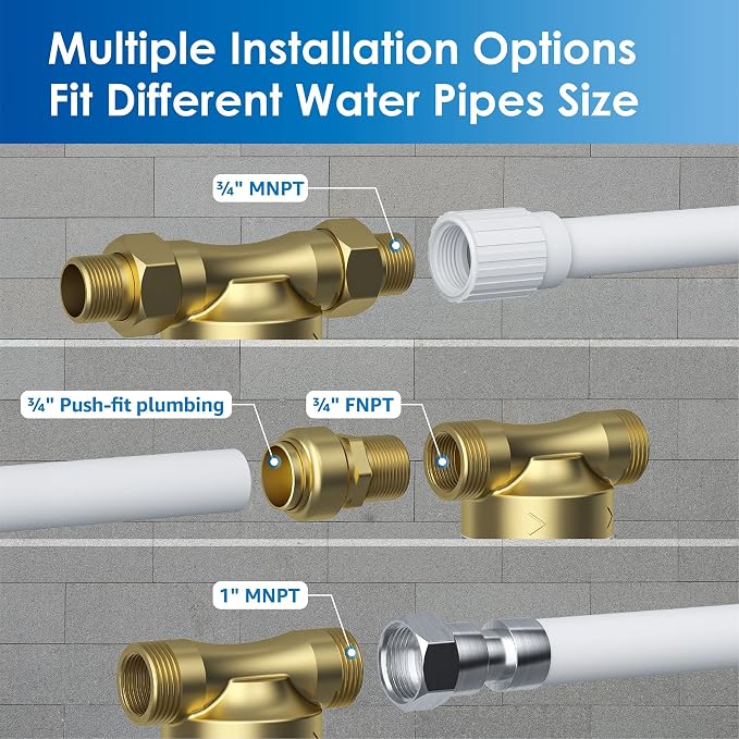 Waterdrop WD-RPFK Spin Down Sediment Filter with 50 Micron Cartridge, Bundle