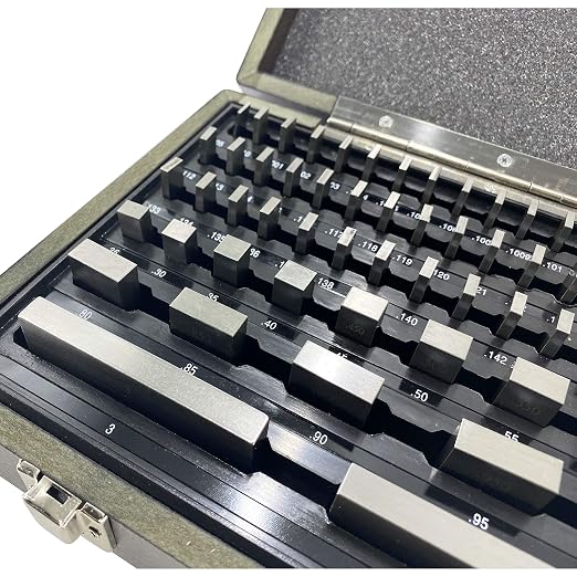 TEXALAN(R) Gauge Block Set Gage Blocks Grade Economy Rectangular for Precision Calibration (81 PCS)