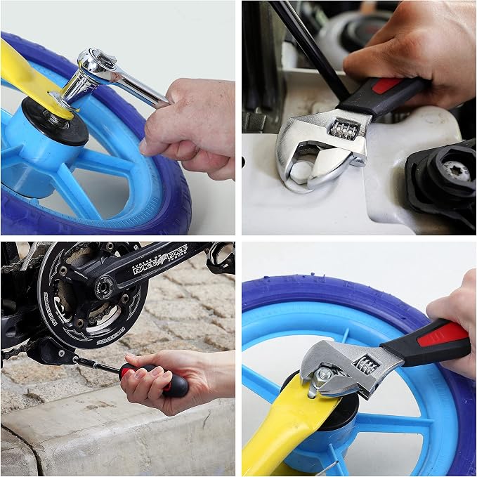 MECHMAX 149-Piece Home Tool Set with Socket and Wrench Kit | Premium alloy steel hand tools with hammer, pliers and compact storage case. Perfect DIY kit for house, apartment and dorm