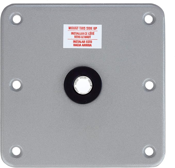 Attwood Swivl-Eze Aluminum Pedestal Base | 7-Inch x 7-Inch | Lock'N-Pin | For Marine Boats | Pack of 2