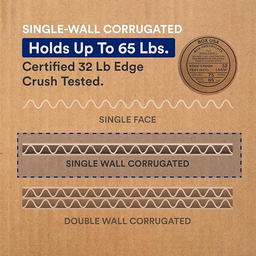 BOX USA Moving Boxes Large 23L x 17W x 12H 10-Pack - Corrugated Cardboard Box for Shipping, Mailing, Packing, Packaging and Storage