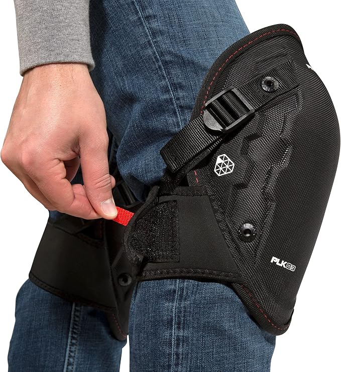Prolock Weight-Dispersing Foam Knee Pads, Ideal for Flooring/Roofing, Easy to Adjust With Glove-Friendly Pull Tabs (1 pair)