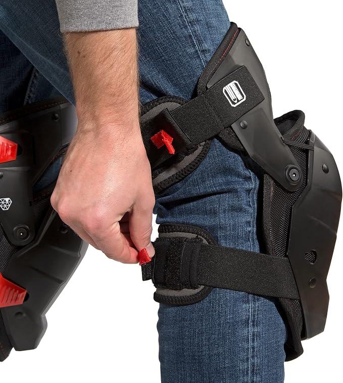 Prolock Impact-Absorbing Gel Knee Pads with Thigh Stabilization, Ideal for Flooring/Roofing, Adjustable (1 pair)
