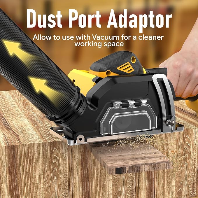Cordless Cut Off Tool Compatible With DeWalt 20V MAX Battery(NO Battery) 3" Brushless Mini Circular Saw with Blades,19000RPM,Removable Dust Cover for Metal/Wood/Tile/Plastic | 3" Brushless Mini Cordless Cut Off Tool with Blades,19000RPM,Removable Dust ...