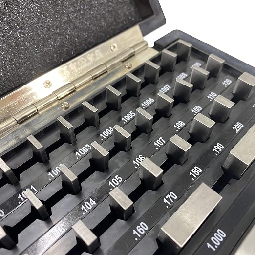 TEXALAN(R) Gauge Block Set Grade Economy Rectangular for Precision Calibration (36 PCS)