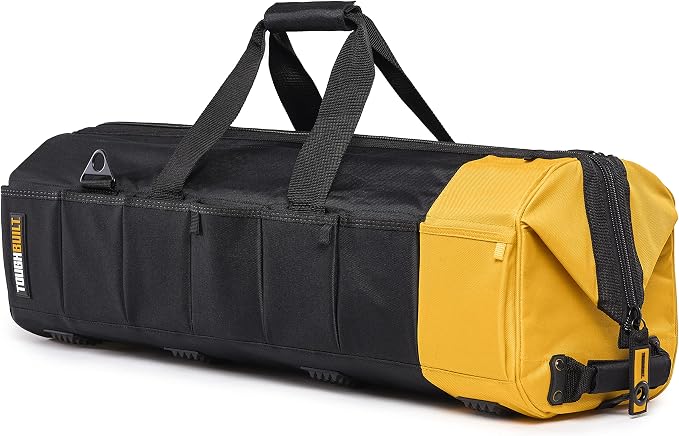 ToughBuilt – Massive Mouth Tool Bag, Heavy-Duty Fabric Wide-Mouth Bag with Rigid Frame, Waterproof Hard Base & Reinforced Handles
