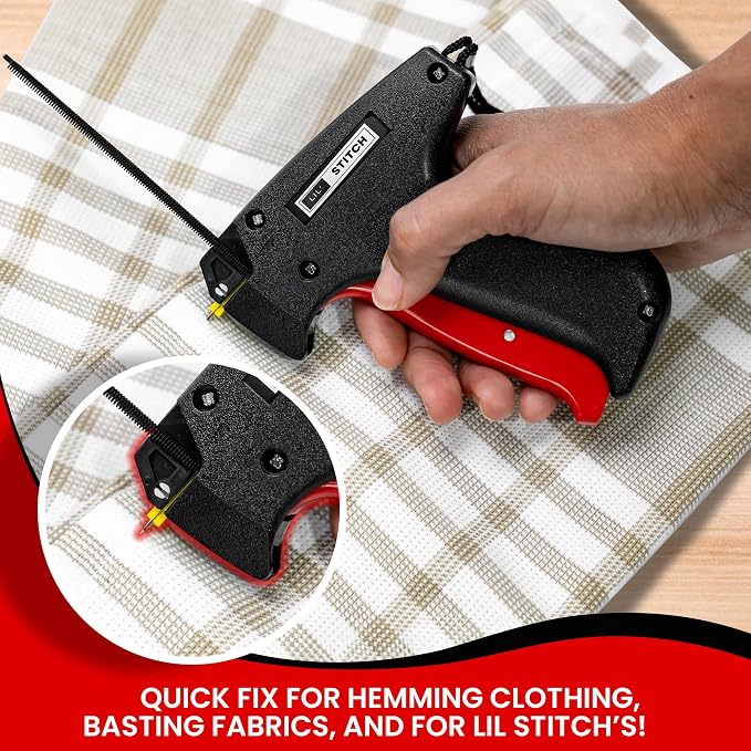 Perco Micro Stitching Gun Kit – Heavy-Duty Tagging Tool for Professional Use – Commercial-Grade Handheld Fastener Gun for Fabric Repairs & Craft Projects – Includes 1000 Black & 1000 White Fasteners
