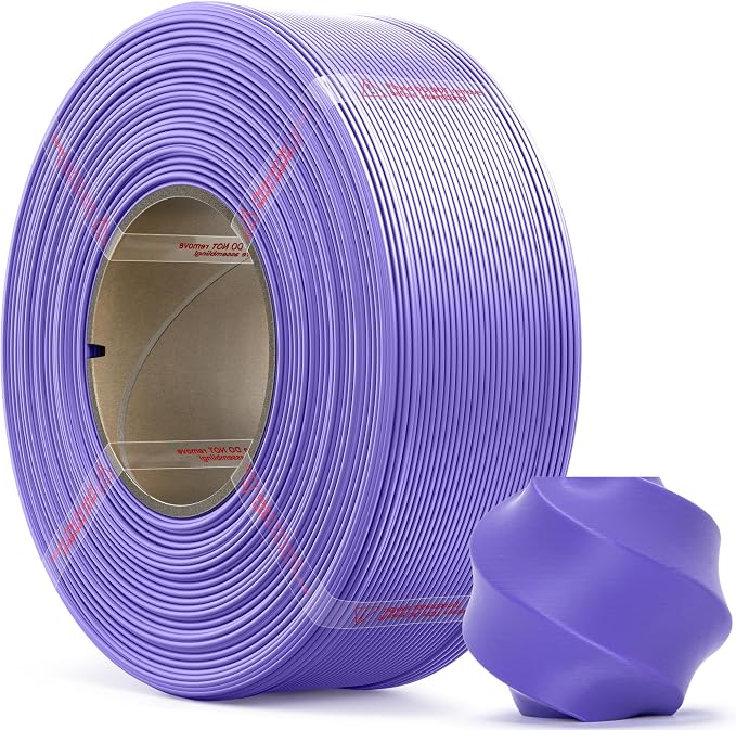 PLA Basic, Pre-Dried Refill Filament 1kg (2.2lbs) for Reusable Spools, 1.75mm Spool-Less 3D Printing Filament Lavender, Compatible with Bambu Lab 3D Printers – Purple