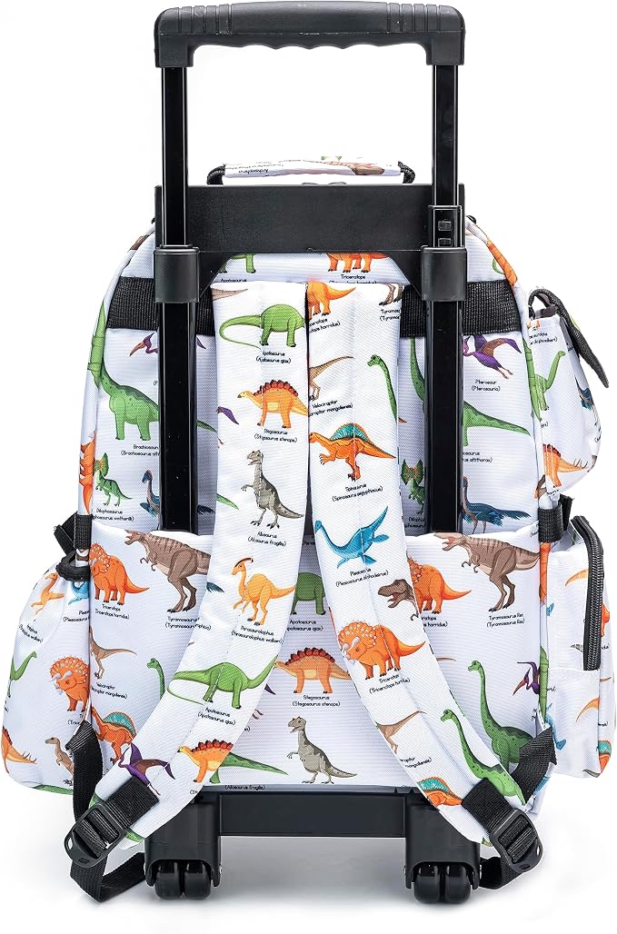 K-Cliffs Heavy Duty Rolling Backpack School Bookbag with Wheels Deluxe Wheeled Daypack