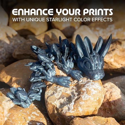 Polymaker Panchroma Starlight PLA Filament 1.75mm for 3D Printing, Midnight | Neatly Wound, Starry Sky PLA 1kg, Easy Print & Smooth Feeding, Compatible with Bambu Lab & Most 3D Printers