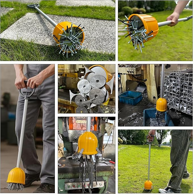 ULIBERMAGNET Yard Lift Magnet Sweeper, 29inch Long Reach Magnetic Bulk Lifter with Quick Release, Extendable Yard Pull Magnet Sweeper, Magnetic Swarf Tool with Extended Handle for Nails, Screws, Nut