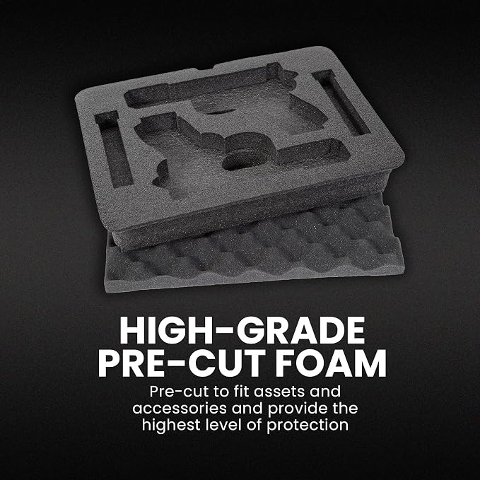 NANUK Hard Case with Custom Foam Insert for Glock, IP67 Waterproof & Crushproof, Rugged Construction for Ultimate Protection, Made in Canada