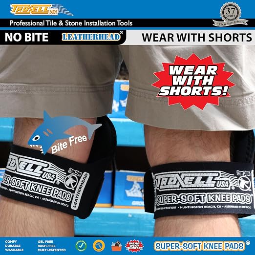 TROXELL USA SuperSoft Leatherhead Kneepads - (Large Size/Royal Blue)