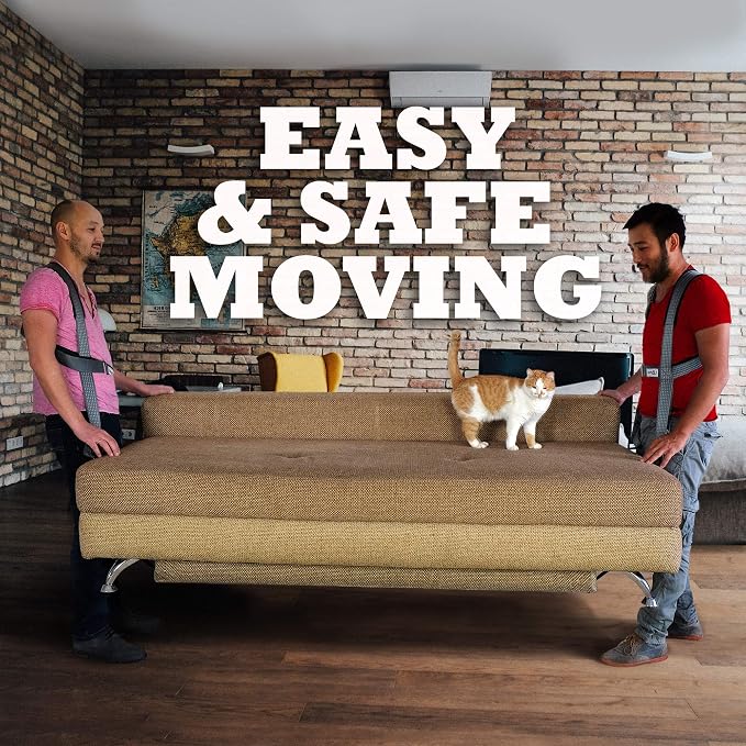 Professional Movers Tool - Shoulder Carrying Strap - Furniture Moving Tools - Lifting and Moving System - Hands Free - Safe Easy Moving