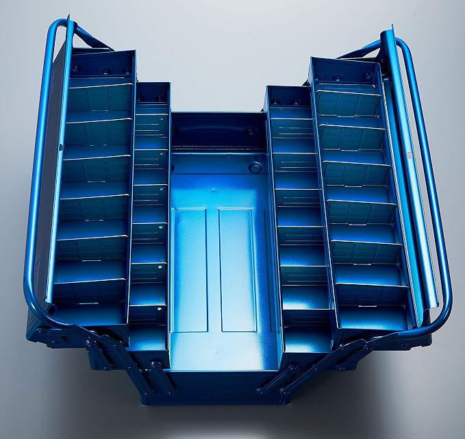 TRUSCO GT-470-B 3-Tier Tool Box, 18.6 x 8.7 x 13.4 inches (472 x 220 x 343 cm), Blue