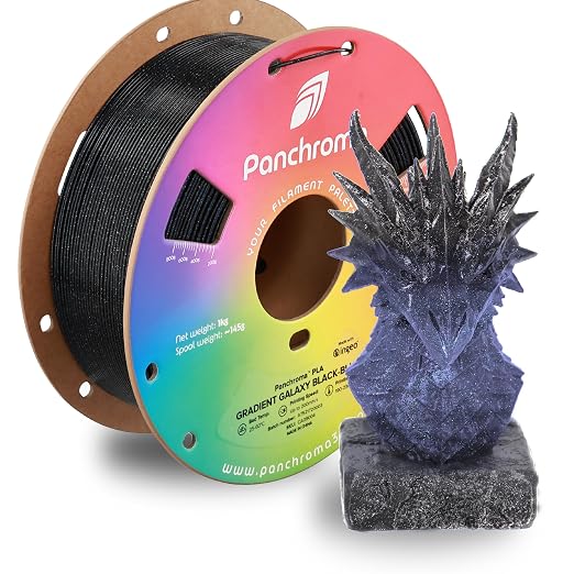 Polymaker Panchroma PLA Filament 1kg, Gradient 3D Printing Filament 1.75mm | Galaxy Black-Blue, Neatly Wound PLA for Easy Print & Smooth Feeding. Compatible with Bambu Lab & Most 3D Printers