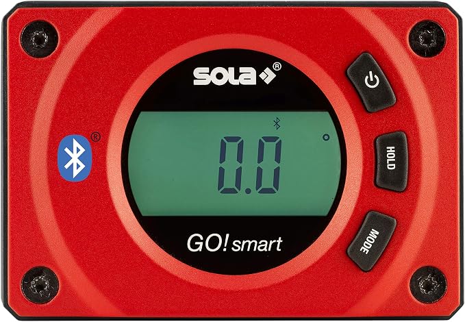 SOLA GO! Smart Digital Pocket Level with Bluetooth, Magnetic 3-Inch