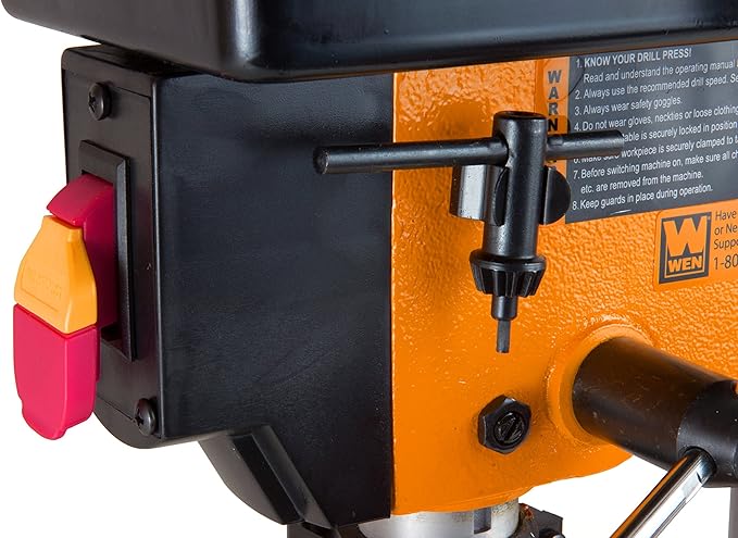 WEN 4208T 2.3-Amp 8-Inch 5-Speed Cast Iron Benchtop Drill Press,Black/Orange & DS164 20-Piece Sanding Drum Kit for Drill Presses and Power Drills