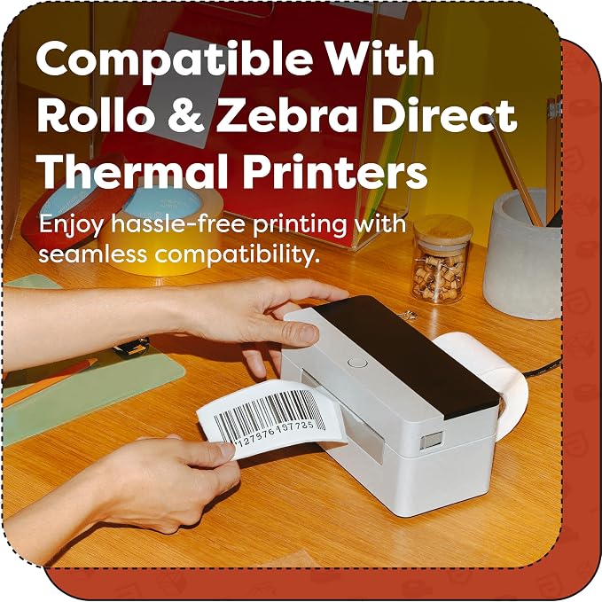 Aegis Adhesives - 3" X 5" Direct Thermal Labels (3000 Count, 10 Rolls) - Address Shipping and Barcode Labels, Thermal Sticker Roll for Small Packages - Compatible with Zebra and Rollo Printers