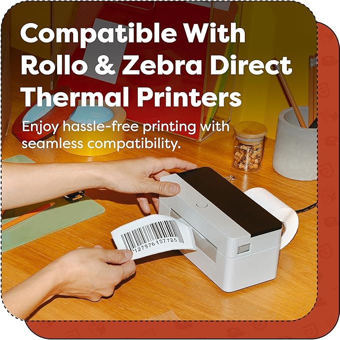 Aegis Adhesives - 3x2 inch Thermal Labels, Label Stickers for Address, Shipping & Postage - Perforated, Compatible with Rollo, Zebra, and Other Desktop Label Printers (12 Rolls, 700 Labels/Roll)
