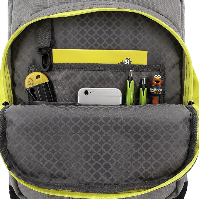 J World Lunar Rolling Backpack. Laptop Bag With Wheels. Wheeled Carry-On Travel Luggage, Grey, 19.5 x 13 x 8 Inches