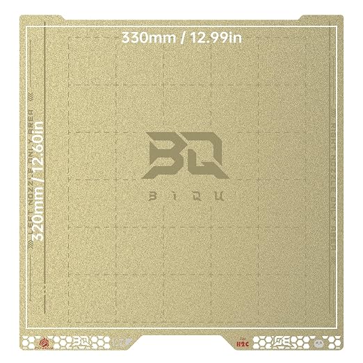 BIQU PyroGrip Build Plate for Bambu-Lab H2C 3D Printer, Double-Sided Textured PEI Spring Steel Sheet for Bambu-Lab H2C, Print Area 350x325mm, 1 Piece