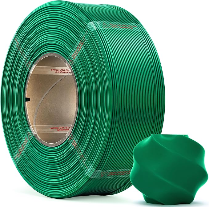 PLA Basic, Pre-Dried Refill Filament 1kg (2.2lbs) for Reusable Spools, 1.75mm Spool-Less 3D Printing Filament, Compatible with Bambu Lab 3D Printers – Mistletoe Green