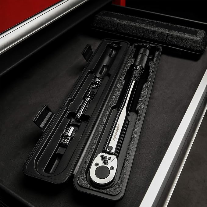 EPAuto 3/8-Inch Drive Click Torque Wrench 10-80 ft-lb. / 13.6-108.5 Nm 1.5" Wx1 Dx14.5 H