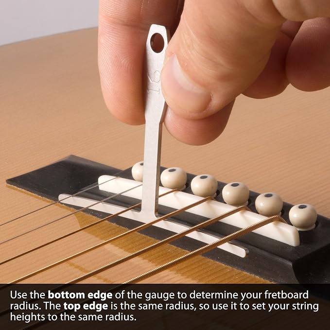 StewMac Basic Guitar Setup Kit - Metric | Includes String Action Gauge, Precision Straightedge, and 9 Understring Radius Gauges | Professional, Accurate, and Easy to Read Luthier Tools