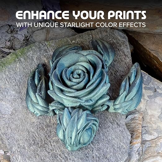 Polymaker Panchroma Starlight PLA Filament 1.75mm for 3D Printing, Aurora | Neatly Wound, Starry Sky PLA 1kg, Easy Print & Smooth Feeding, Compatible with Bambu Lab & Most 3D Printers